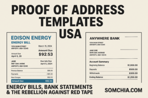 Read more about the article Proof of Address Templates USA – Energy Bills, Bank Statements & the Rebellion Against Red Tape