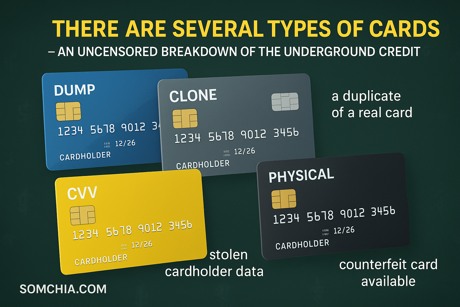Read more about the article There Are Several Types of Cards – An Uncensored Breakdown of the Underground Credit Game