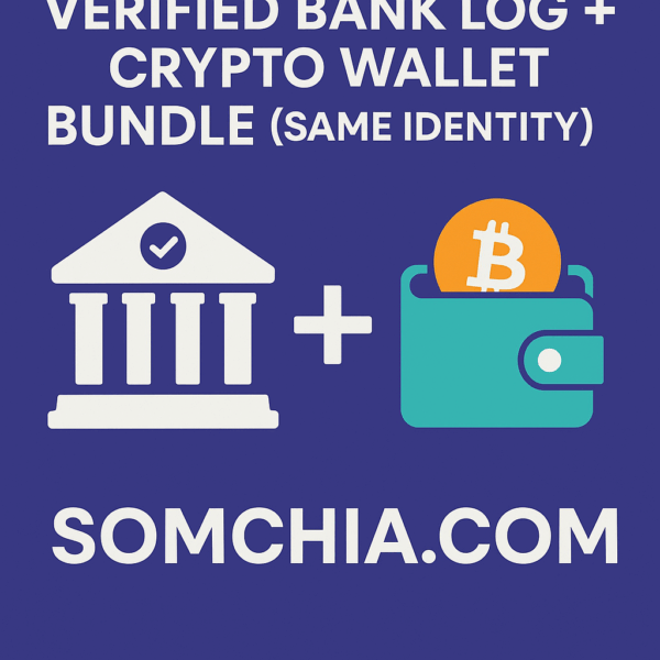 Verified Bank Log + Crypto Wallet Bundle (Same Identity) – Multi-Vector Fraud Package  $1,000 – $2,500
