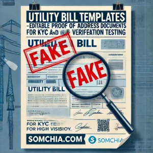Utility Bill Templates – Editable Proof of Address Documents for KYC and Verification Testing