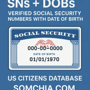 SNs + DOBs – Verified Social Security Numbers with Date of Birth – US Citizens Database