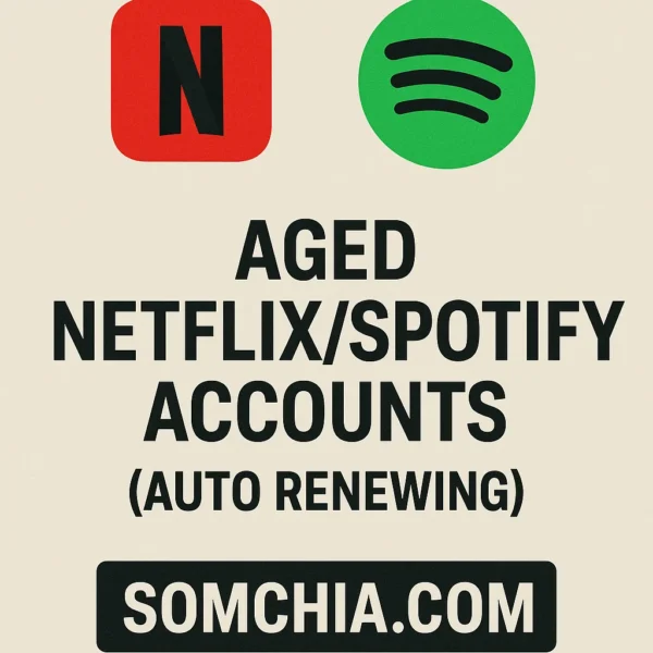 Aged Netflix/Spotify Accounts (Auto Renewing)