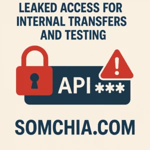 Internal Bank API Keys – Leaked Access for Internal Transfers and Testing – Premium Tier Assets ($5,000+)