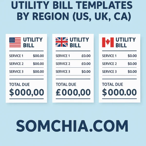 Utility Bill Templates by Region (US, UK, CA) – Verified Address Proof for KYC Verification