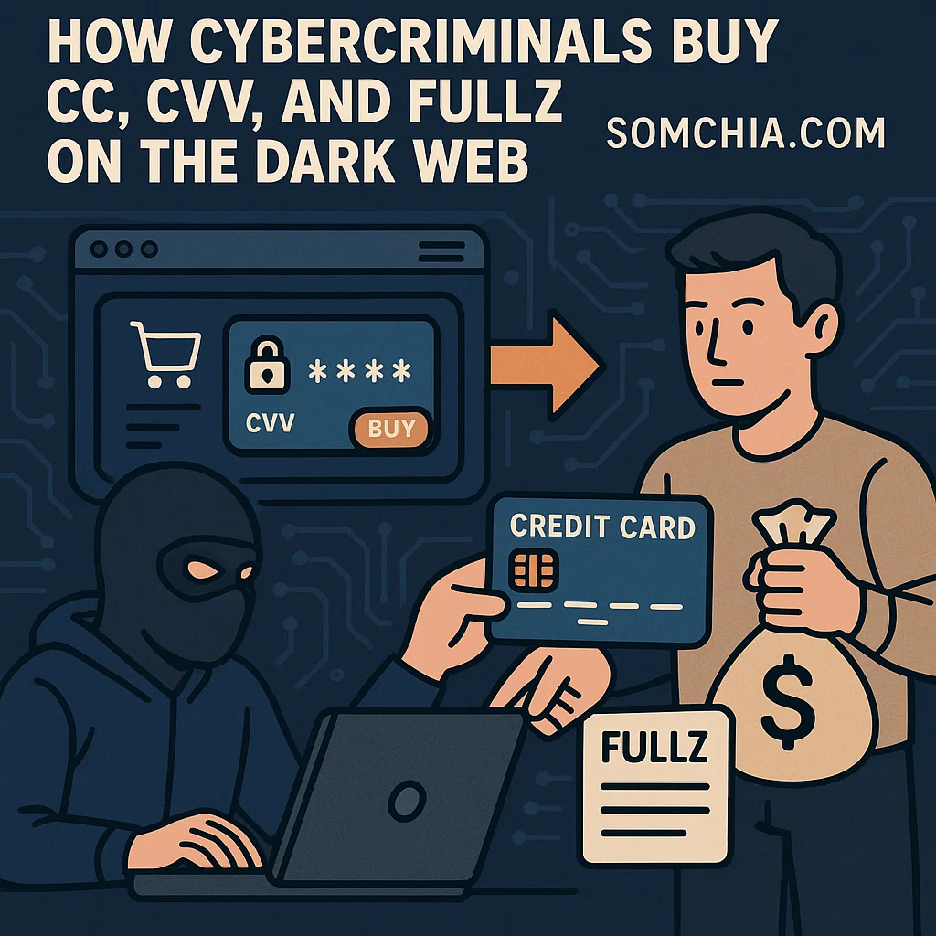 Read more about the article How Cybercriminals Buy CC, CVV, and Fullz on the Dark Web